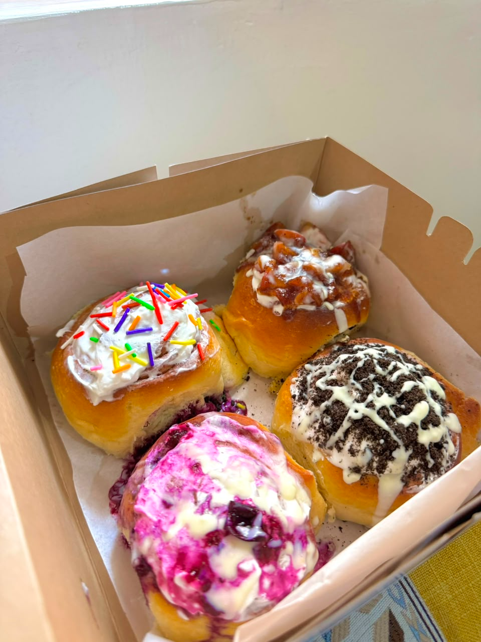 Bloom & Batter — box of assorted gourmet cinnamon rolls