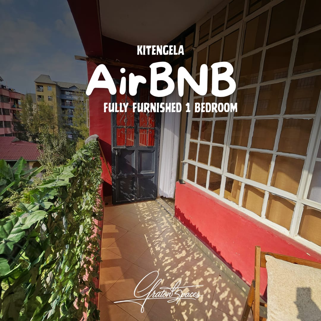 Graton Spaces — fully furnished 1-bedroom Airbnb balcony in Kitengela